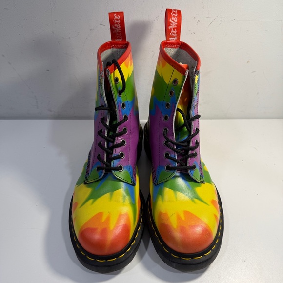 Dr Docs Martens 1460 8 Eye Tie Dye Pride Boots Unisex Men Size 9 Women’s 10 - Picture 2 of 13